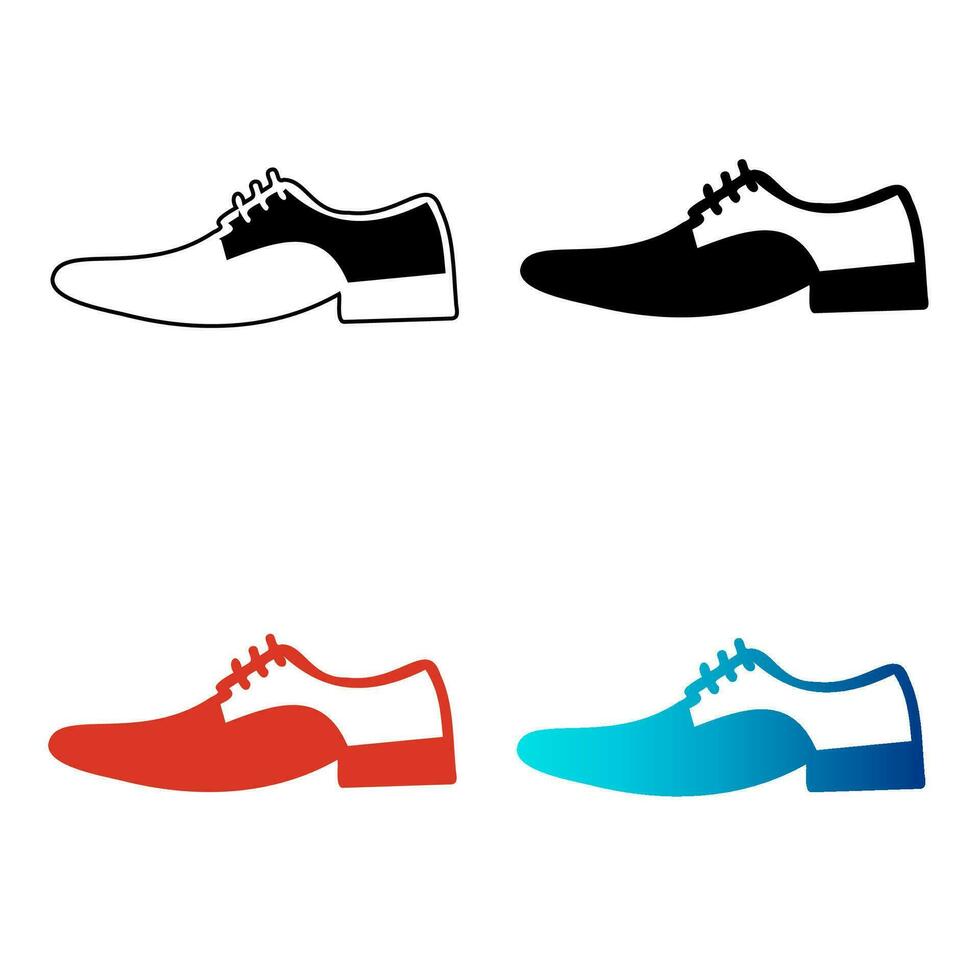 Abstract Classic Shoe Silhouette Illustration vector