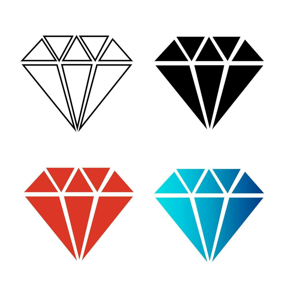 Abstract Diamond Silhouette Illustration vector