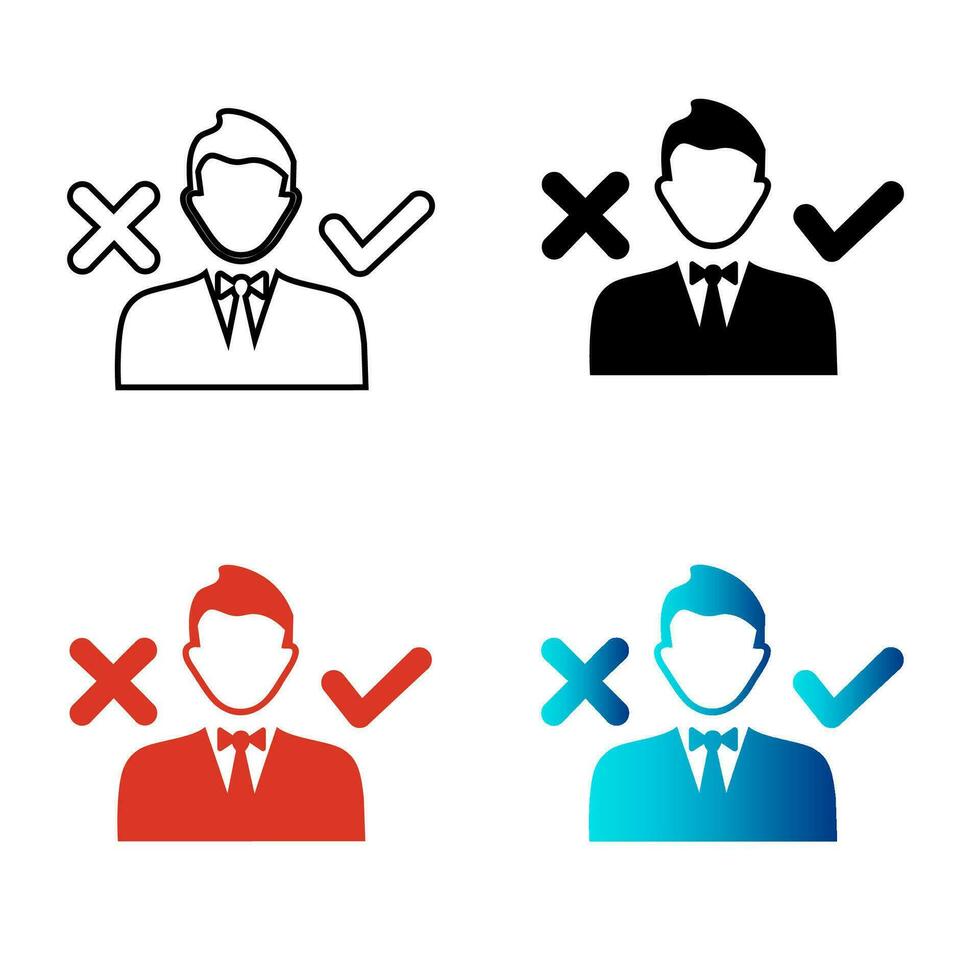 Abstract Decision Silhouette Illustration vector