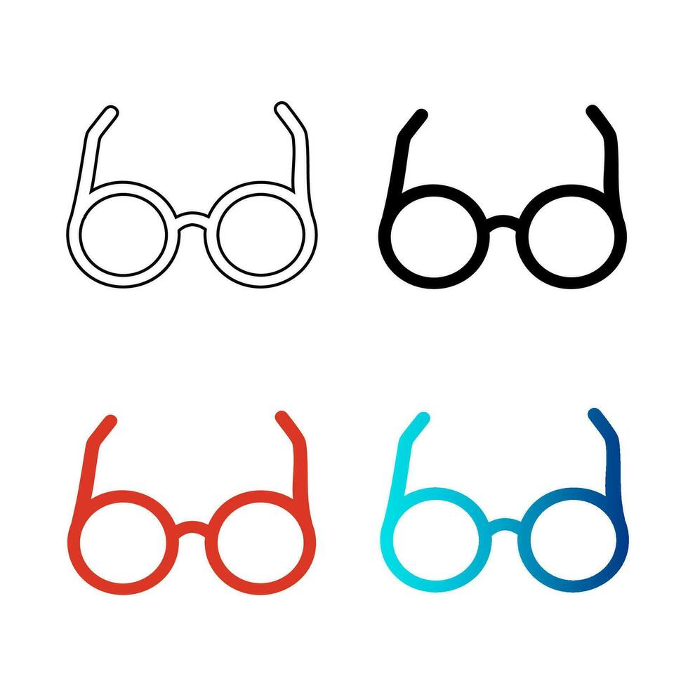 Abstract Eyeglasses Silhouette Illustration vector