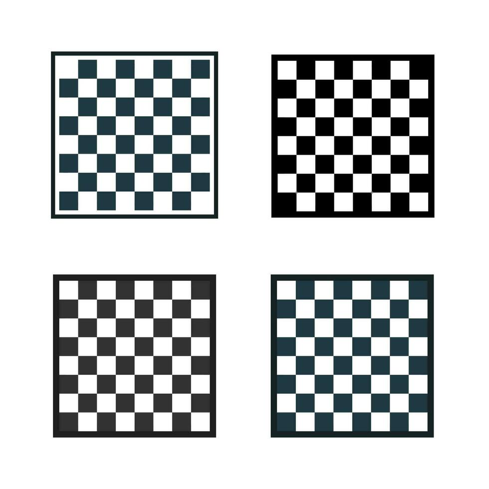 Abstract Empty Chess Board Silhouette Illustration vector