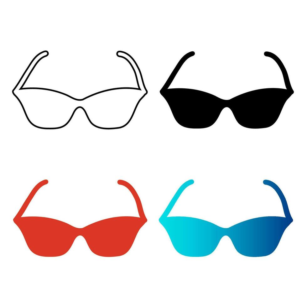 Abstract Fashion Glasses Silhouette Illustration vector