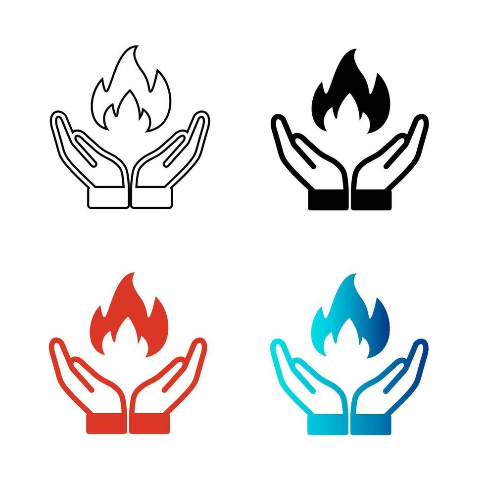 Abstract Fire Insurance Silhouette Illustration vector