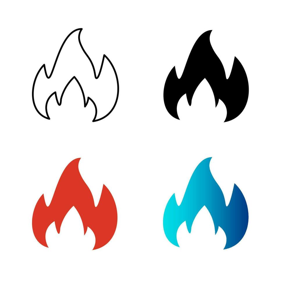 Abstract Fire Silhouette Illustration vector