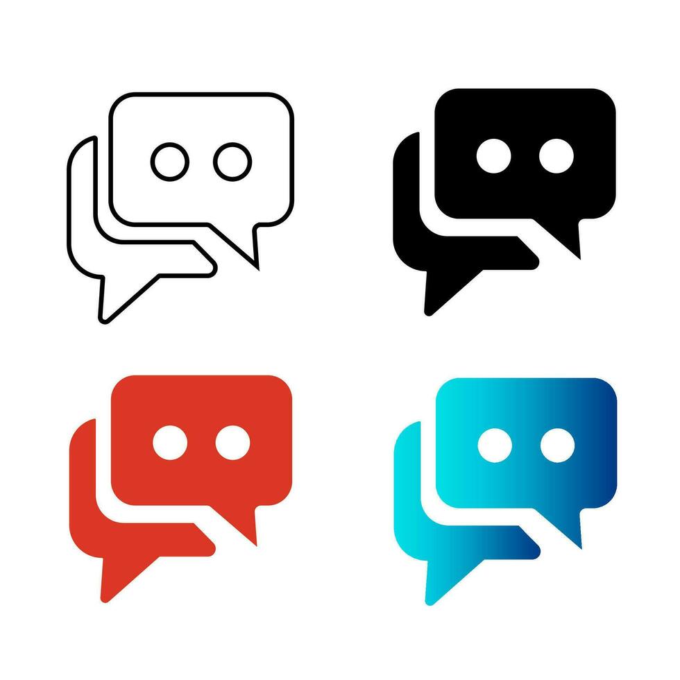 Abstract Forum Chat Silhouette Illustration vector