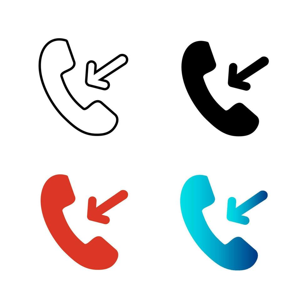 Abstract Incoming Call Silhouette Illustration vector
