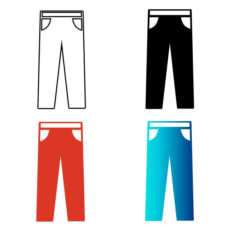 Abstract Jeans Pants Silhouette Illustration vector