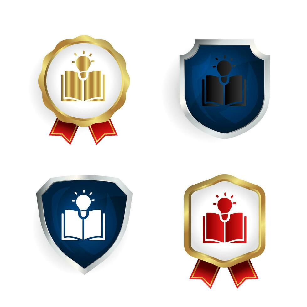 Abstract Knowledge Badge and Label Collection vector
