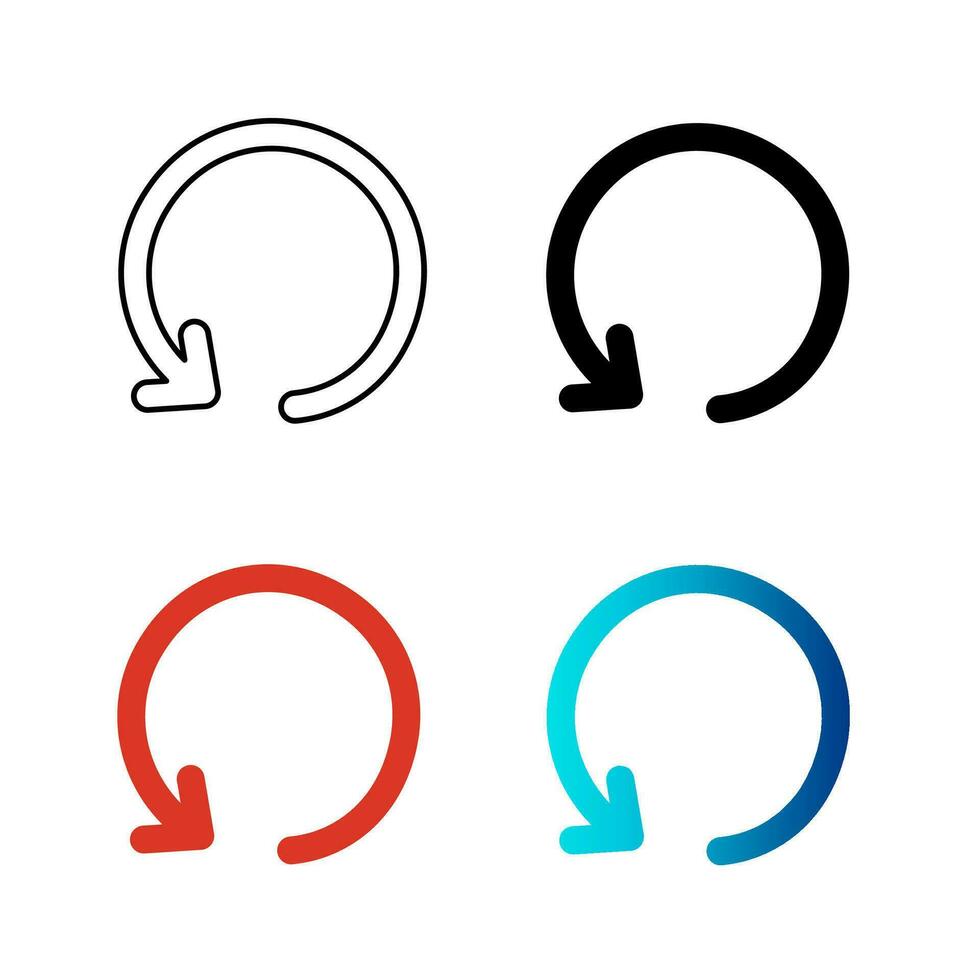 Abstract Refresh Silhouette Illustration vector
