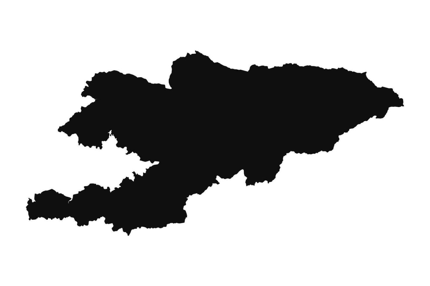 Abstract Silhouette Kyrgyzstan Simple Map vector