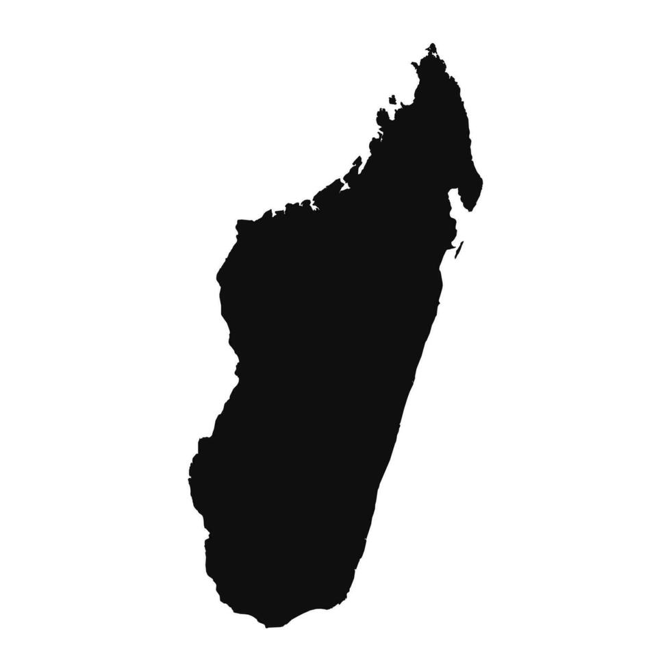resumen silueta Madagascar sencillo mapa vector