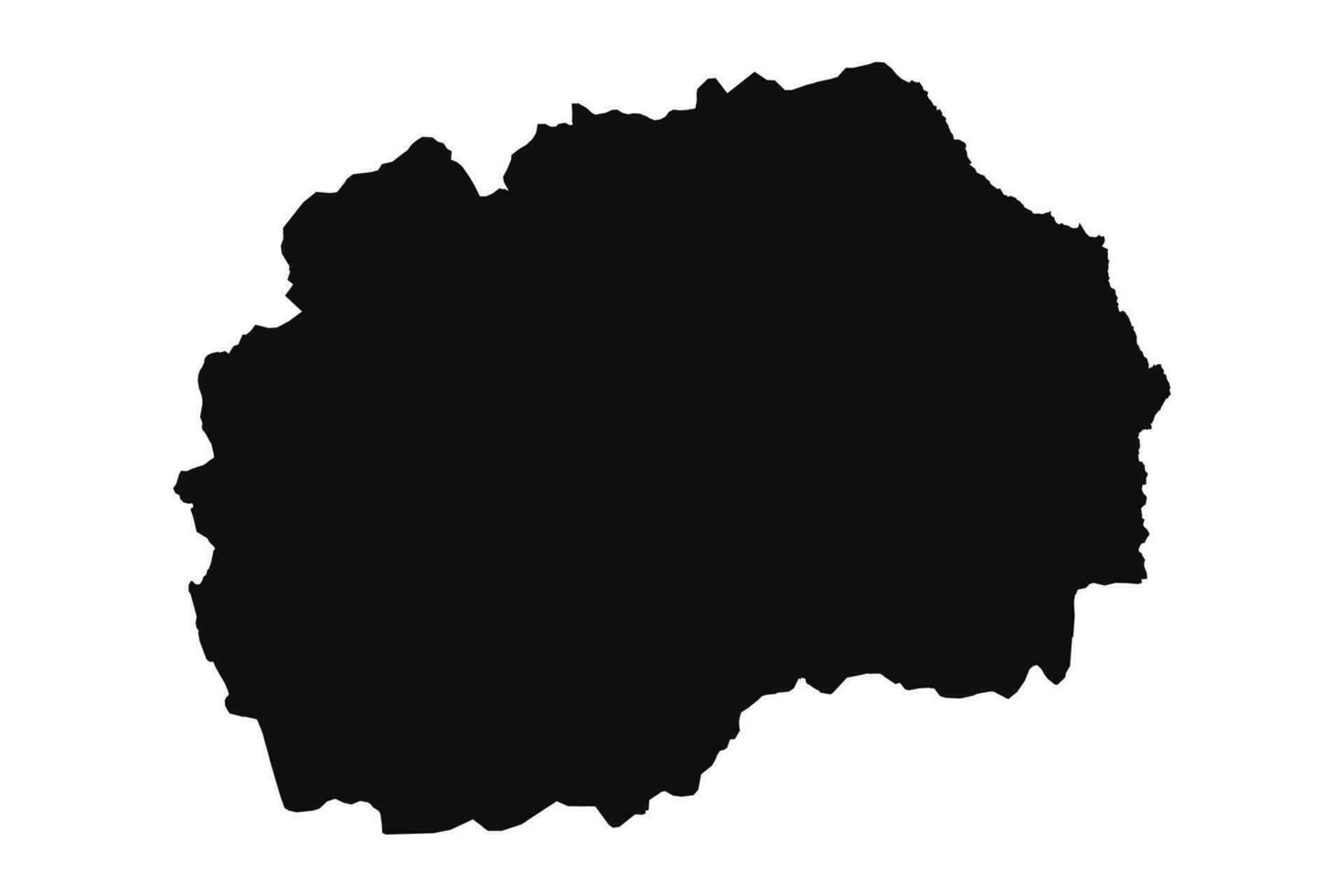 Abstract Silhouette Macedonia Simple Map vector