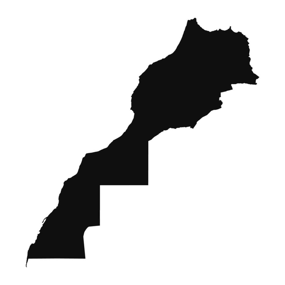 Abstract Silhouette Morocco Simple Map vector