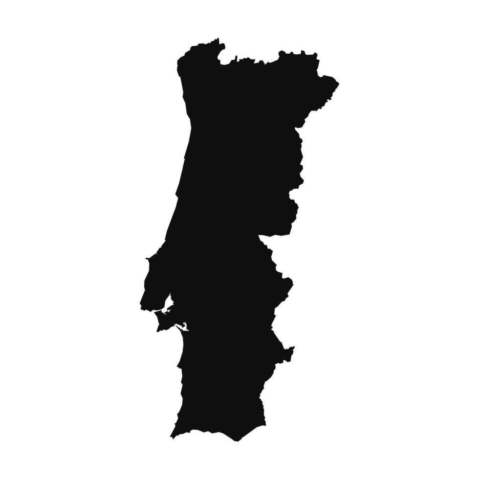 Abstract Silhouette Portugal Simple Map vector