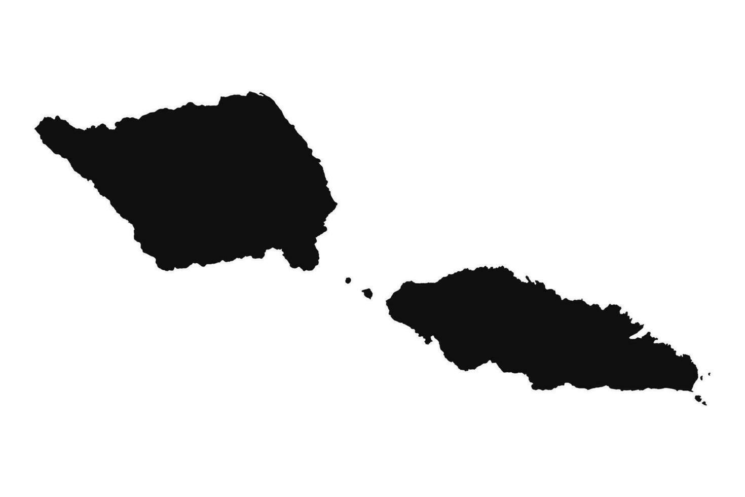 resumen silueta Samoa sencillo mapa vector