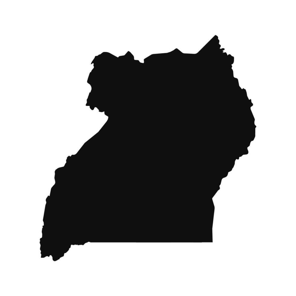 resumen silueta Uganda sencillo mapa vector