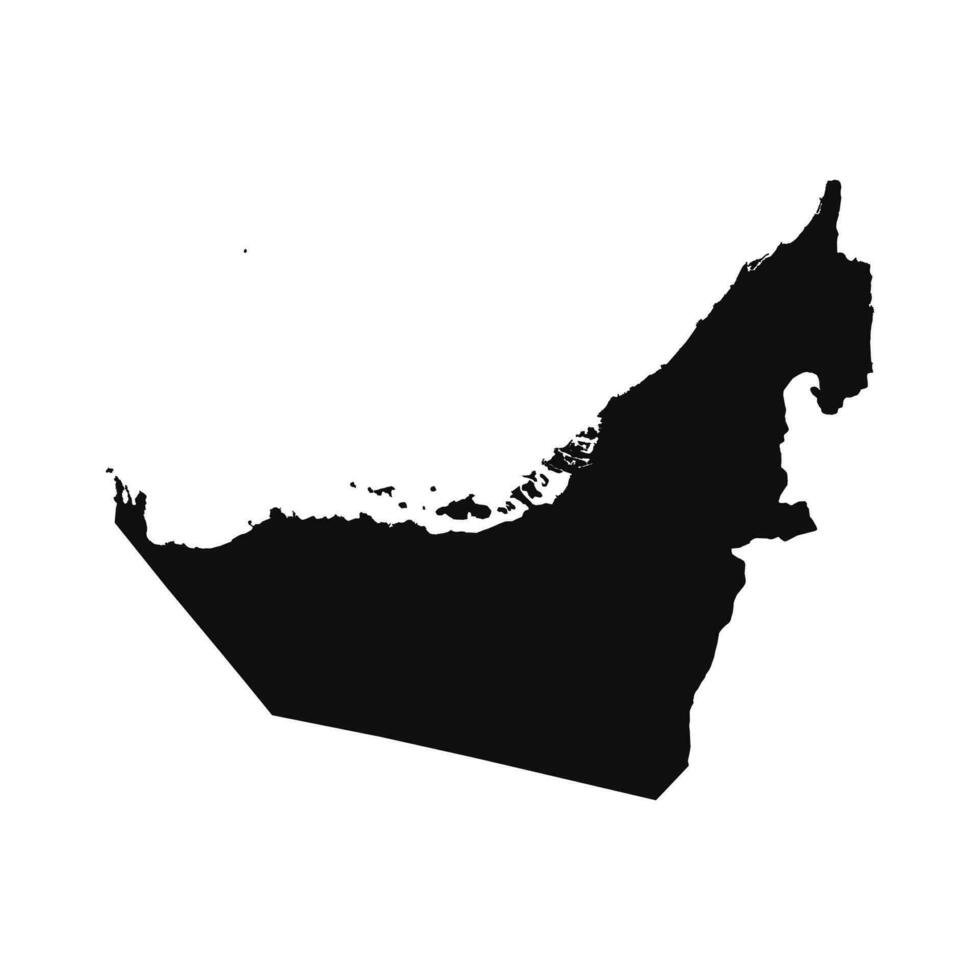 Abstract Silhouette United Arab Emirates Simple Map vector