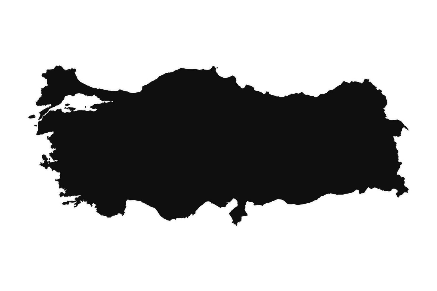 Abstract Silhouette Turkey Simple Map vector