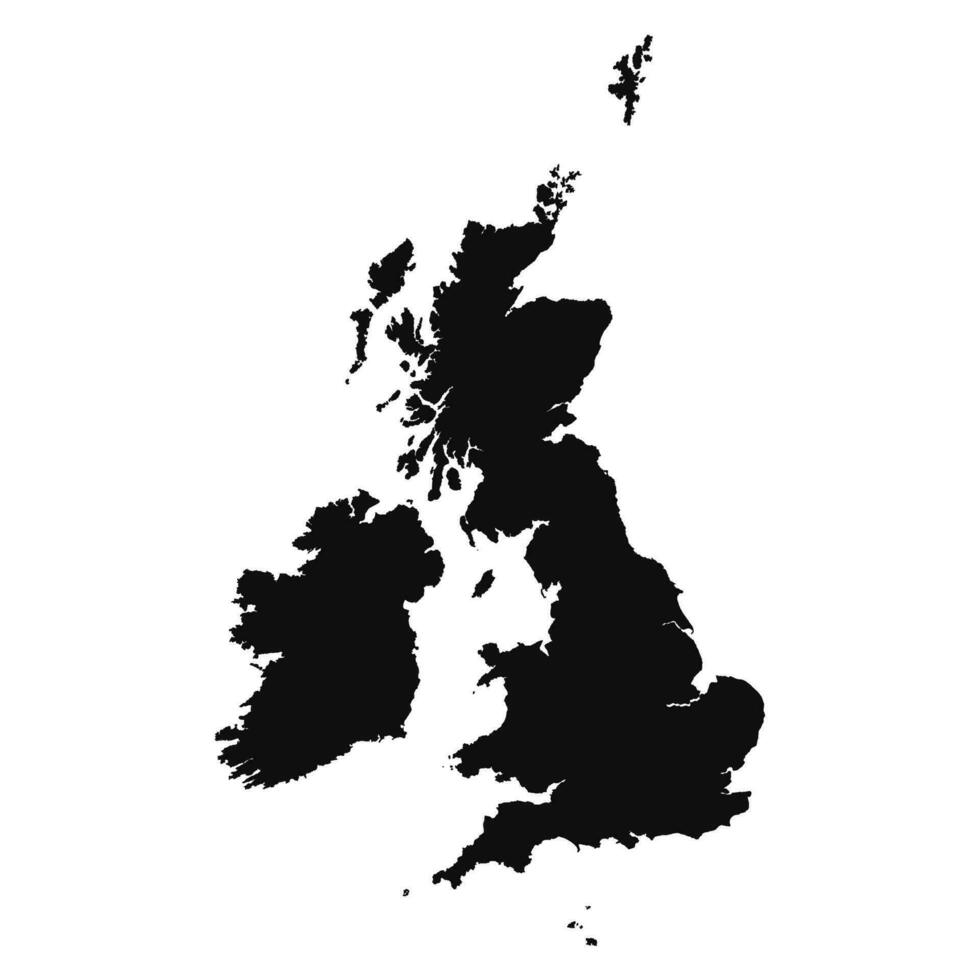 Abstract Silhouette United Kingdom Simple Map vector