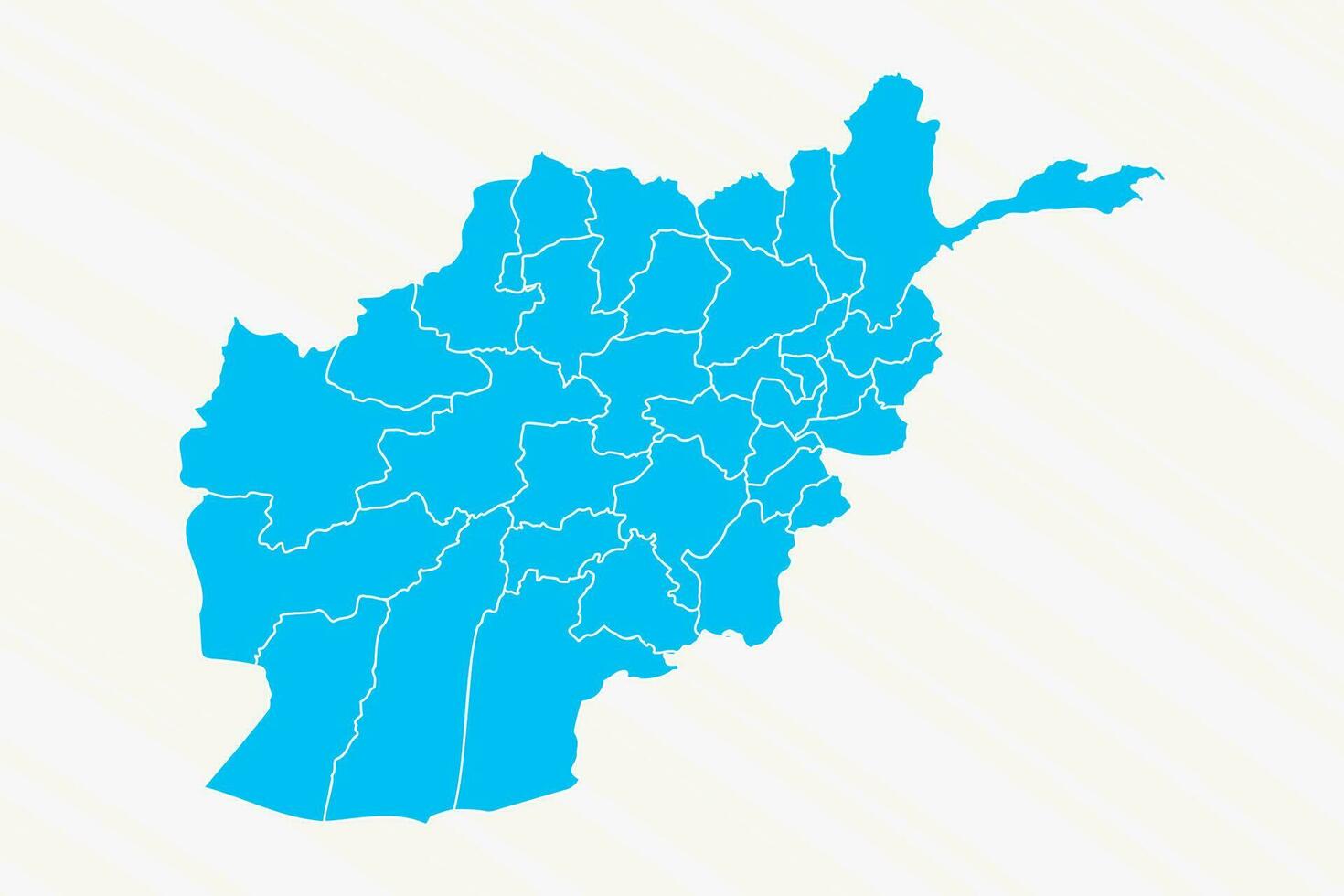 Flat Design Map of Afghanistan With Details vector