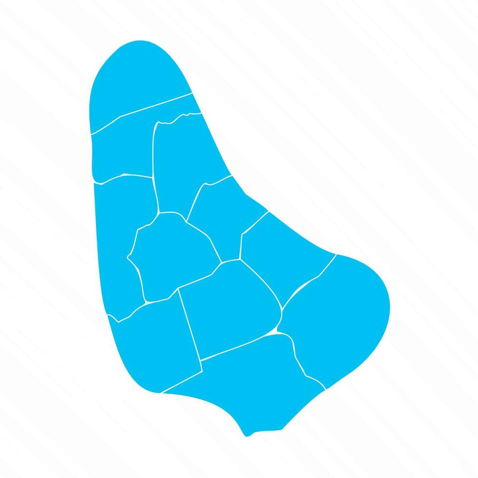 Flat Design Map of Barbados With Details vector