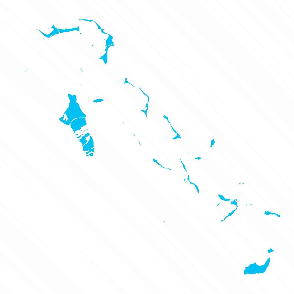 Flat Design Map of Bahamas With Details vector