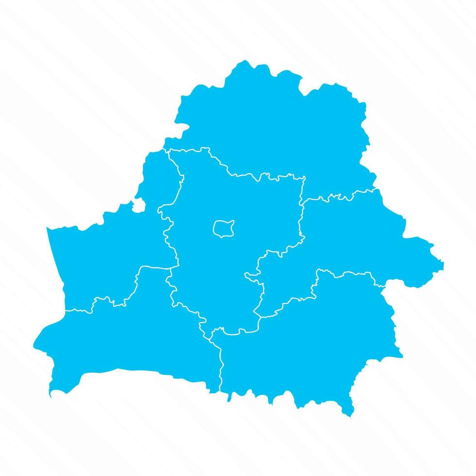 Flat Design Map of Belarus With Details vector