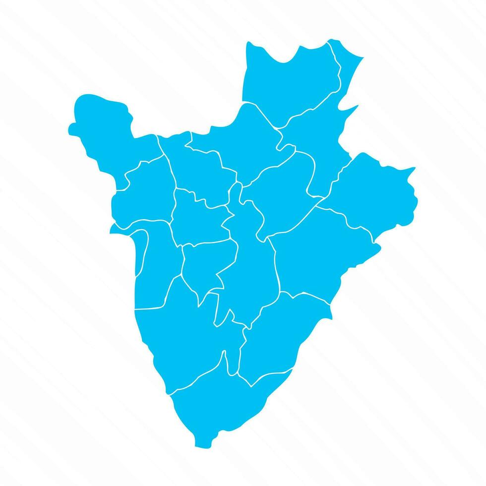 Flat Design Map of Burundi With Details vector