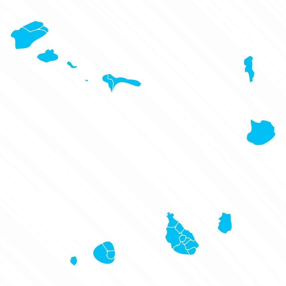 Flat Design Map of Cape Verde With Details vector