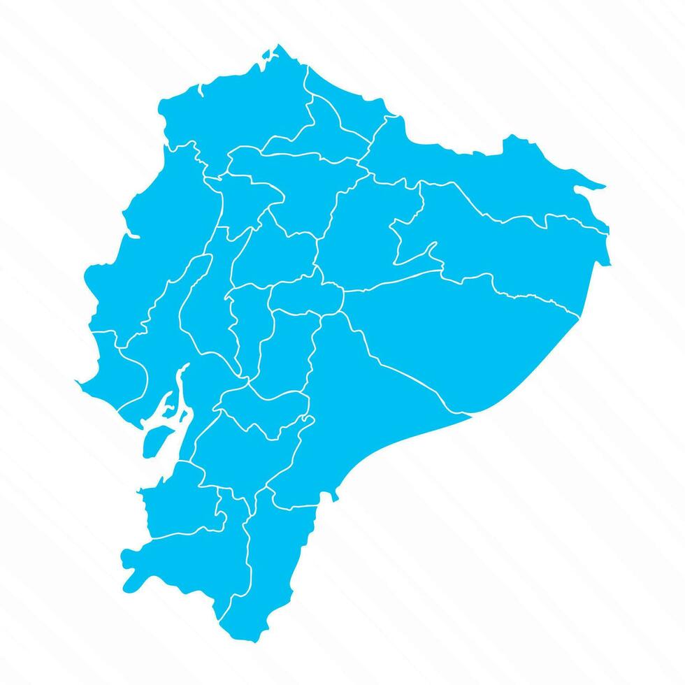 Flat Design Map of Ecuador With Details vector