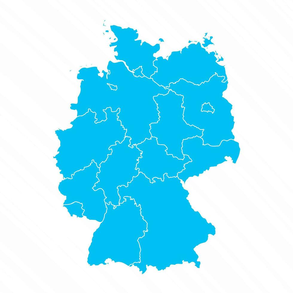 Flat Design Map of Germany With Details vector