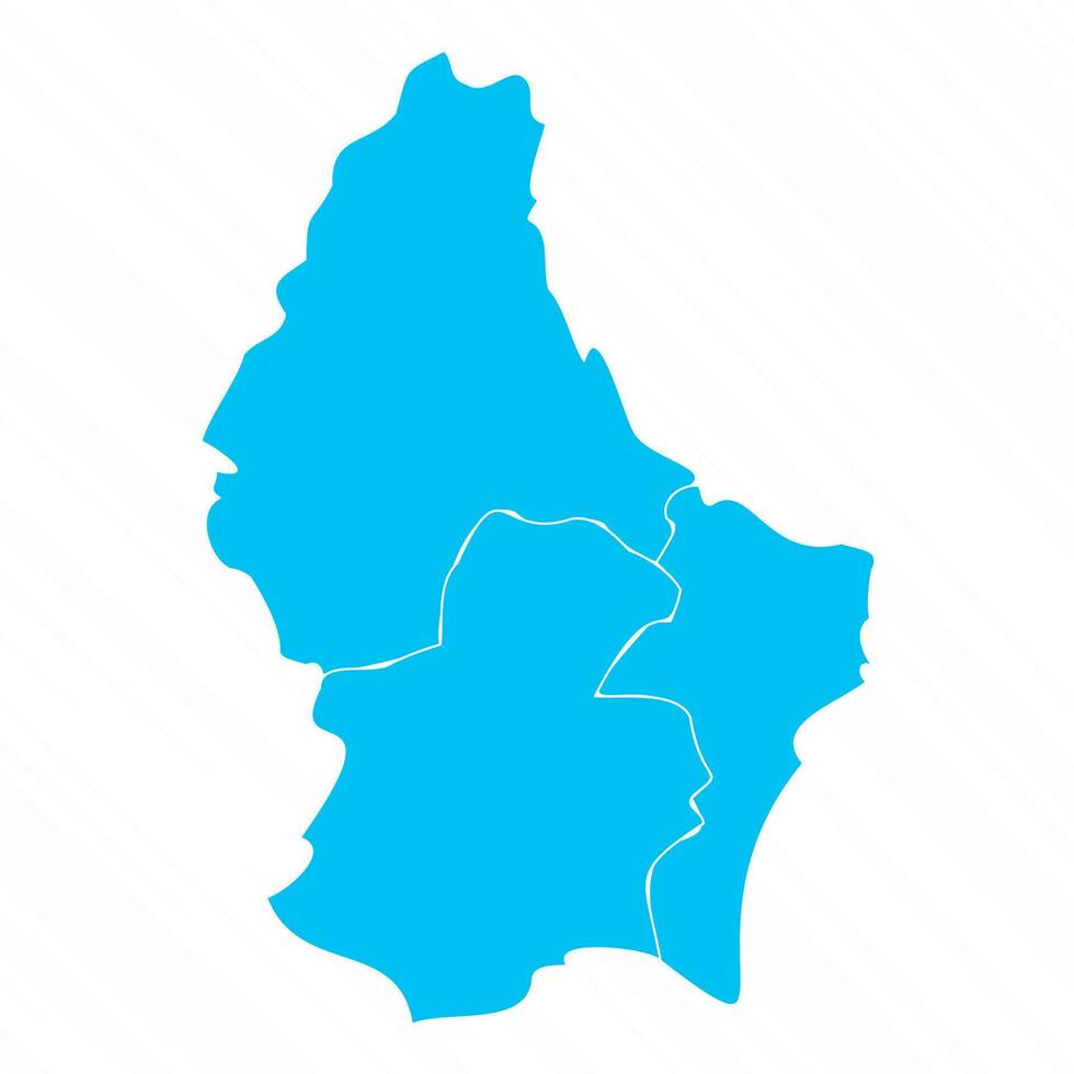 Flat Design Map of Luxembourg With Details vector