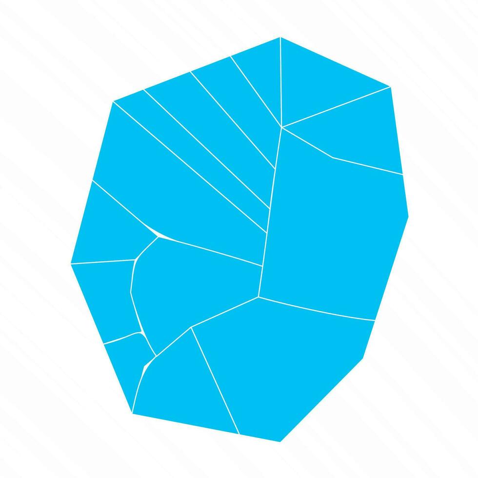 Flat Design Map of Nauru With Details vector