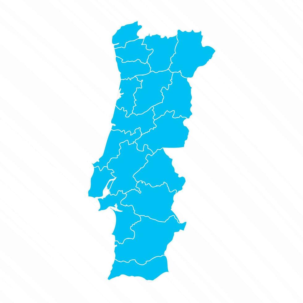 plano diseño mapa de Portugal con detalles vector