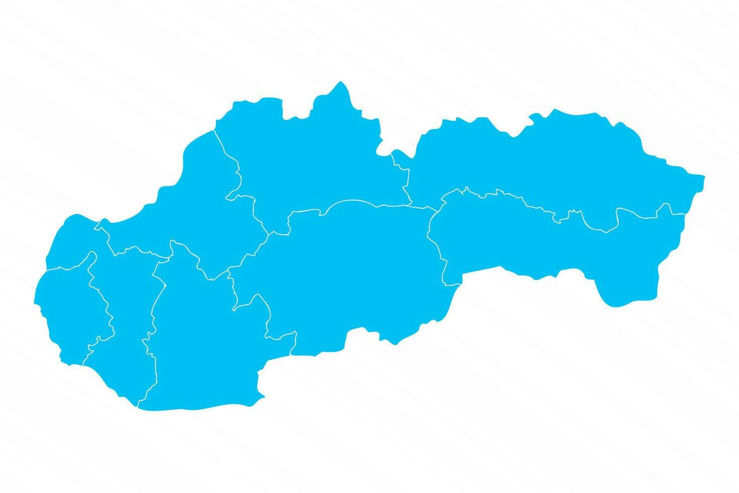 Flat Design Map of Slovakia With Details vector