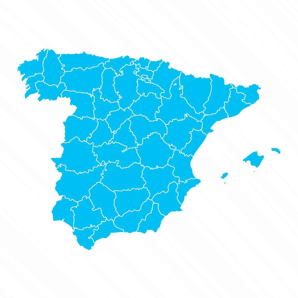 plano diseño mapa de España con detalles vector