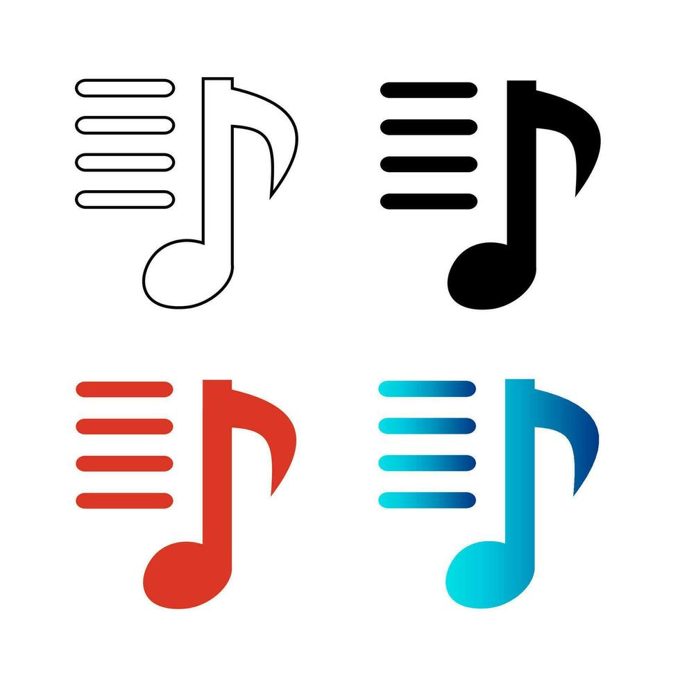 Abstract Audio Playlist Silhouette Illustration vector