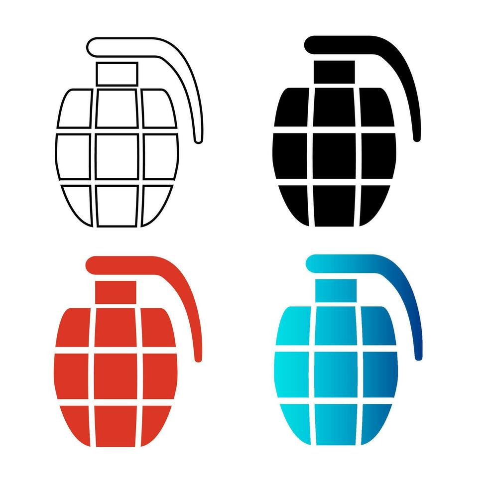 Abstract Bomb Grenade Silhouette Illustration vector