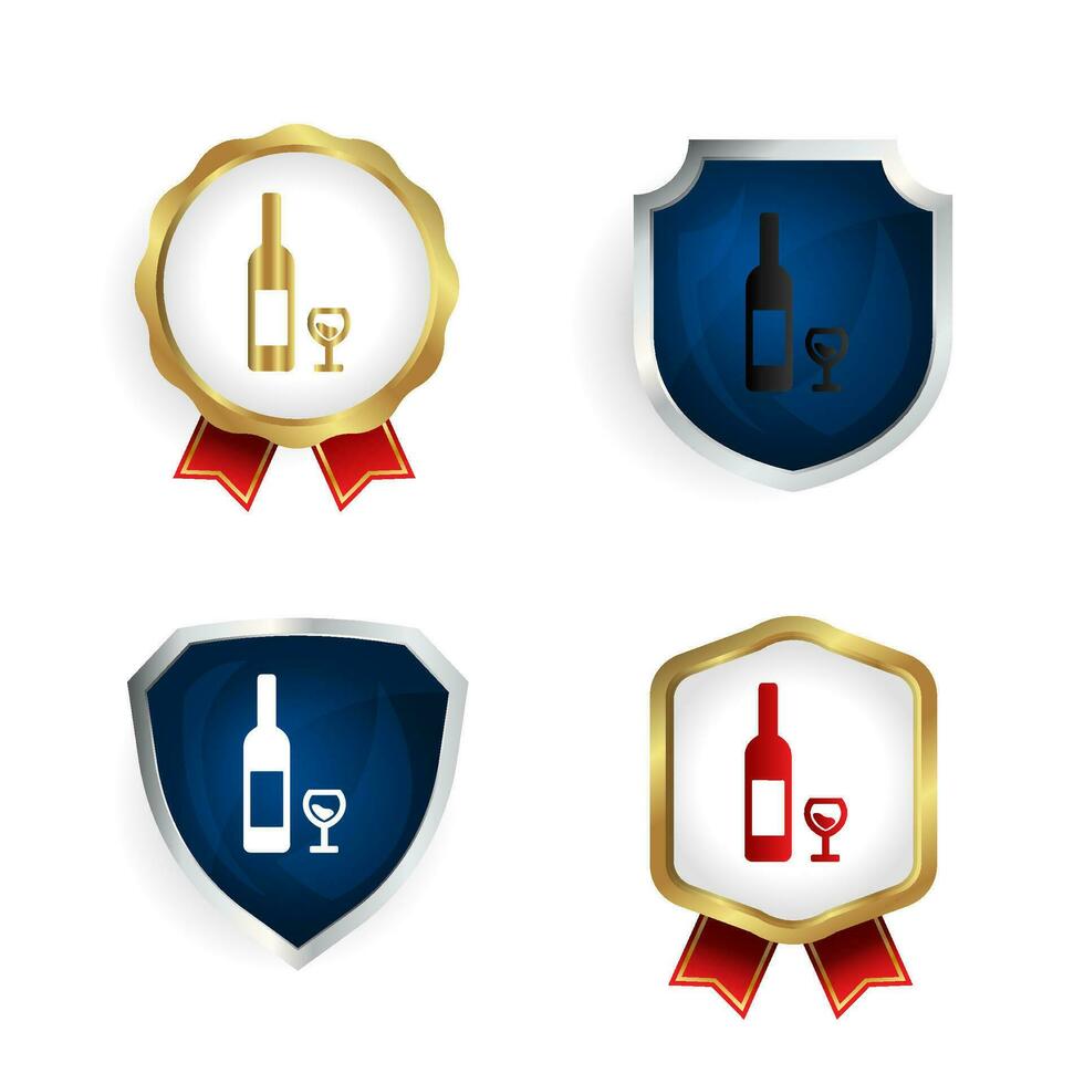 resumen alcohol Insignia y etiqueta colección vector