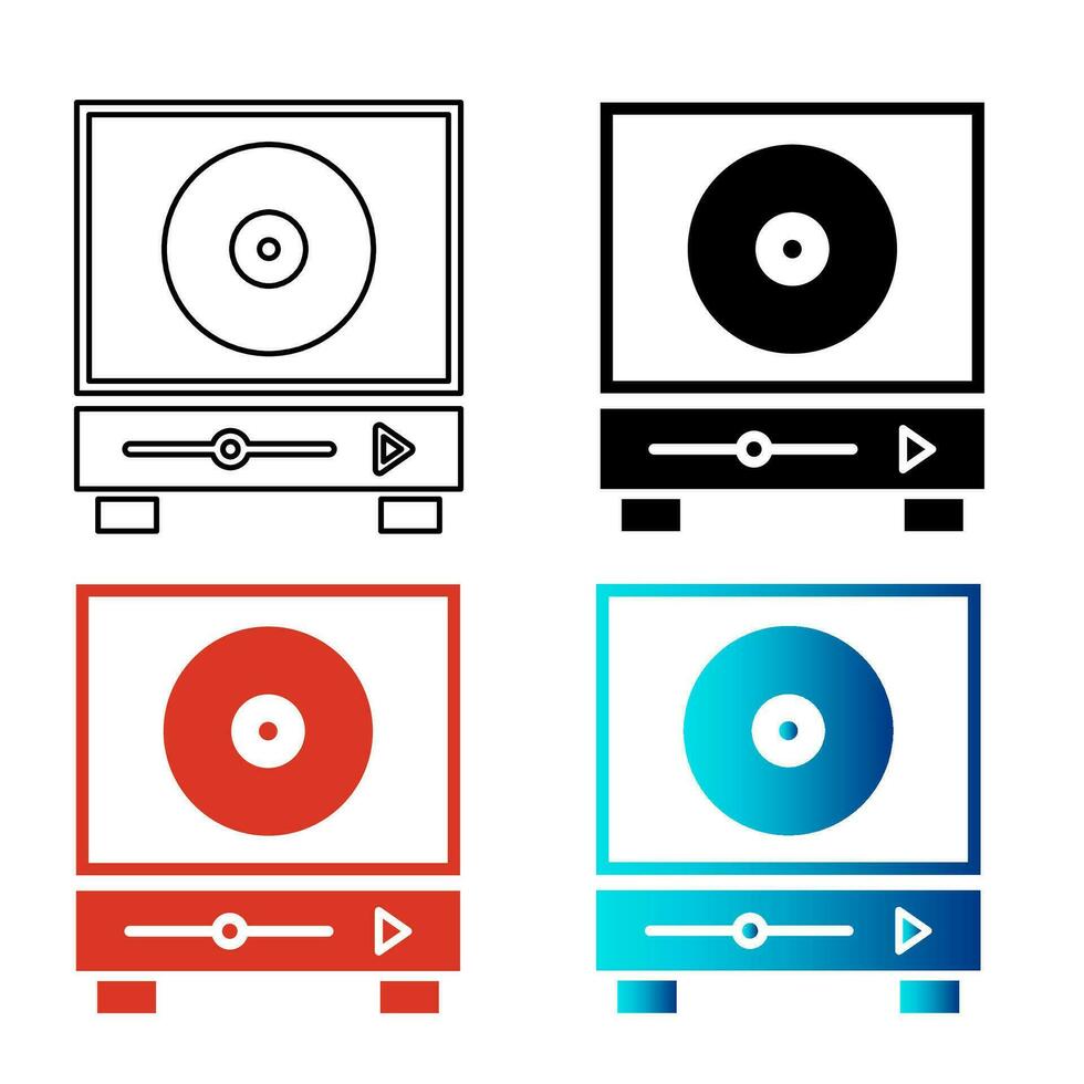 Abstract DVD Player Silhouette Illustration vector