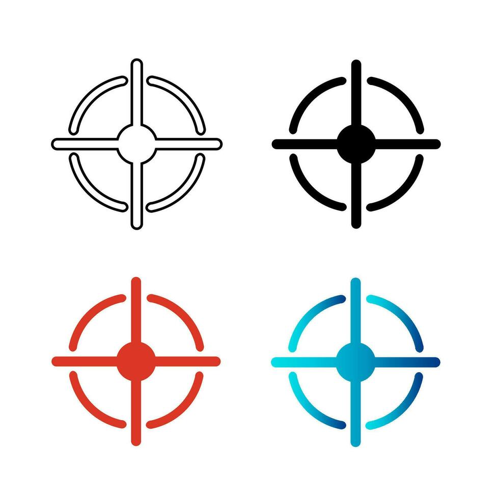 Abstract Gun Target Silhouette Illustration vector