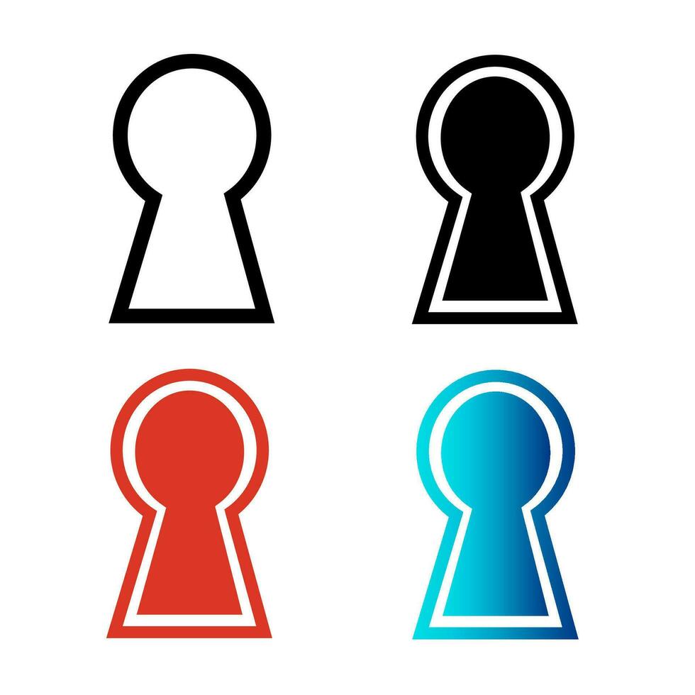 Abstract Keyhole Silhouette Illustration vector