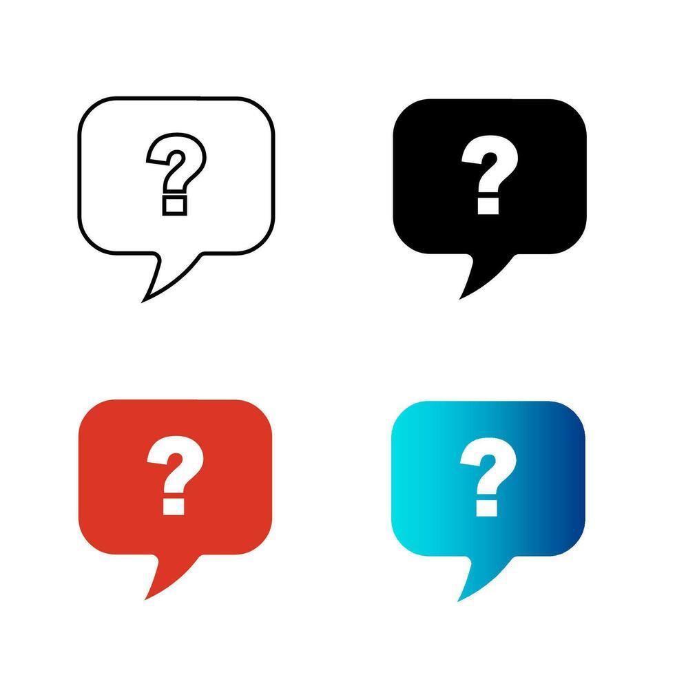 Abstract Question Inquiry Silhouette Illustration vector