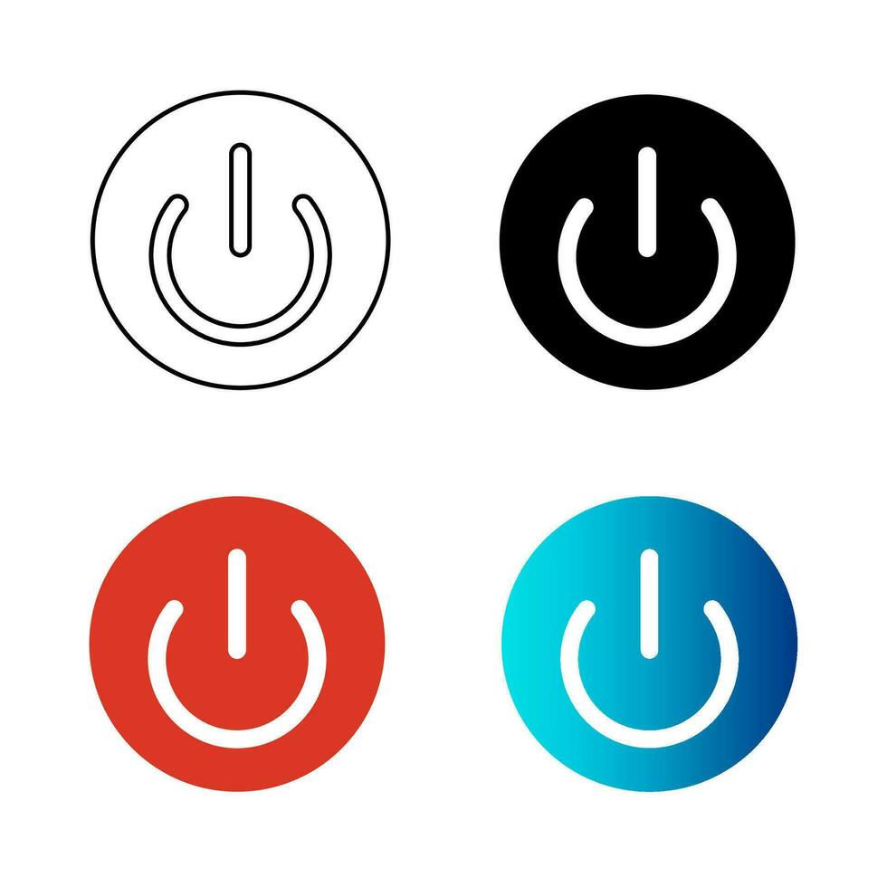 Abstract Power Off Silhouette Illustration vector