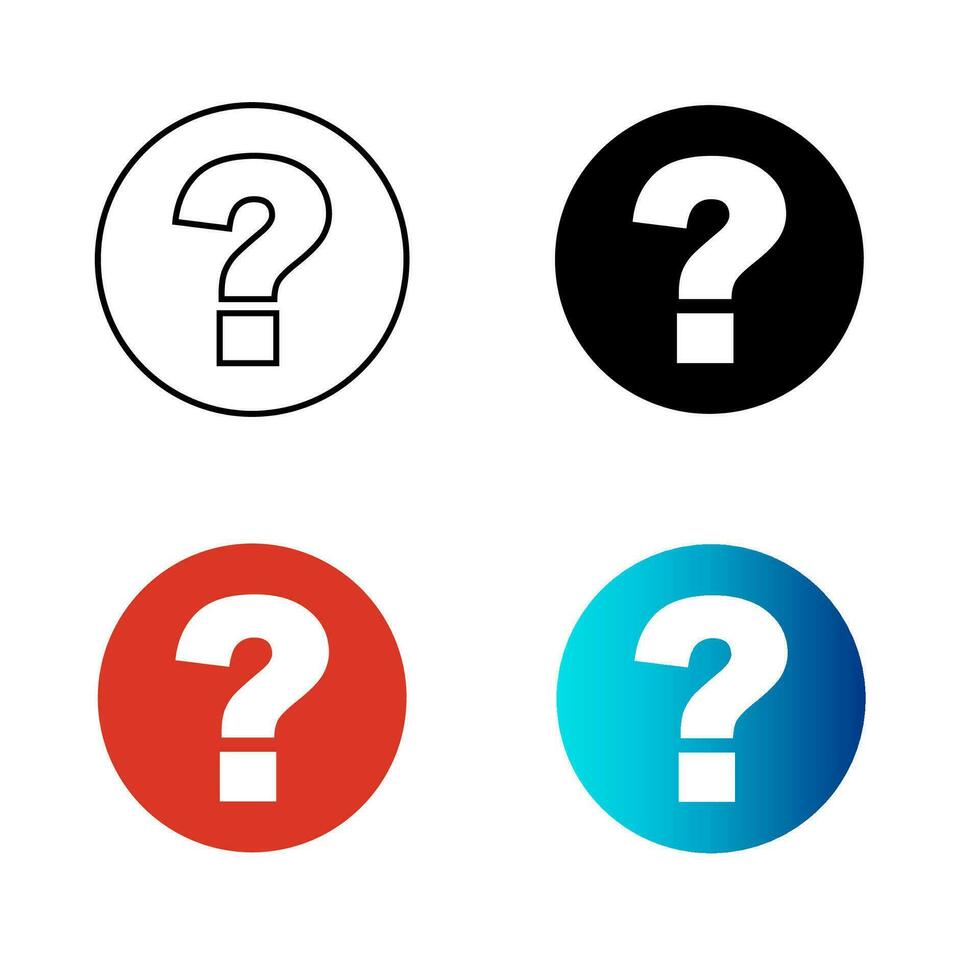 Abstract Question Mark Silhouette Illustration vector