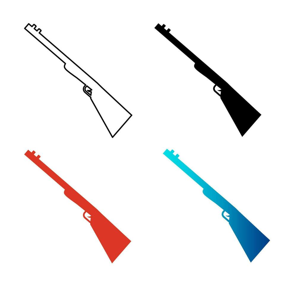 Abstract Rifle Gun Silhouette Illustration vector
