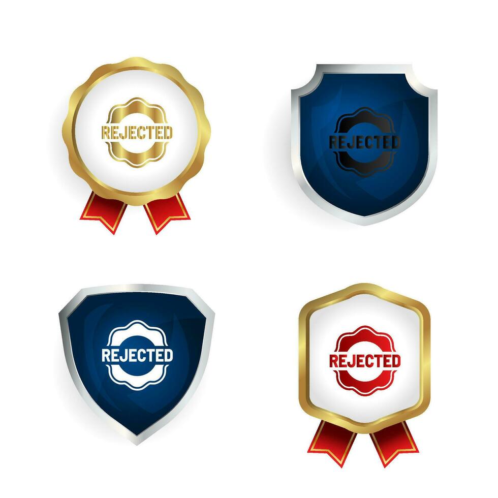 Abstract Rejected Badge and Label Collection vector