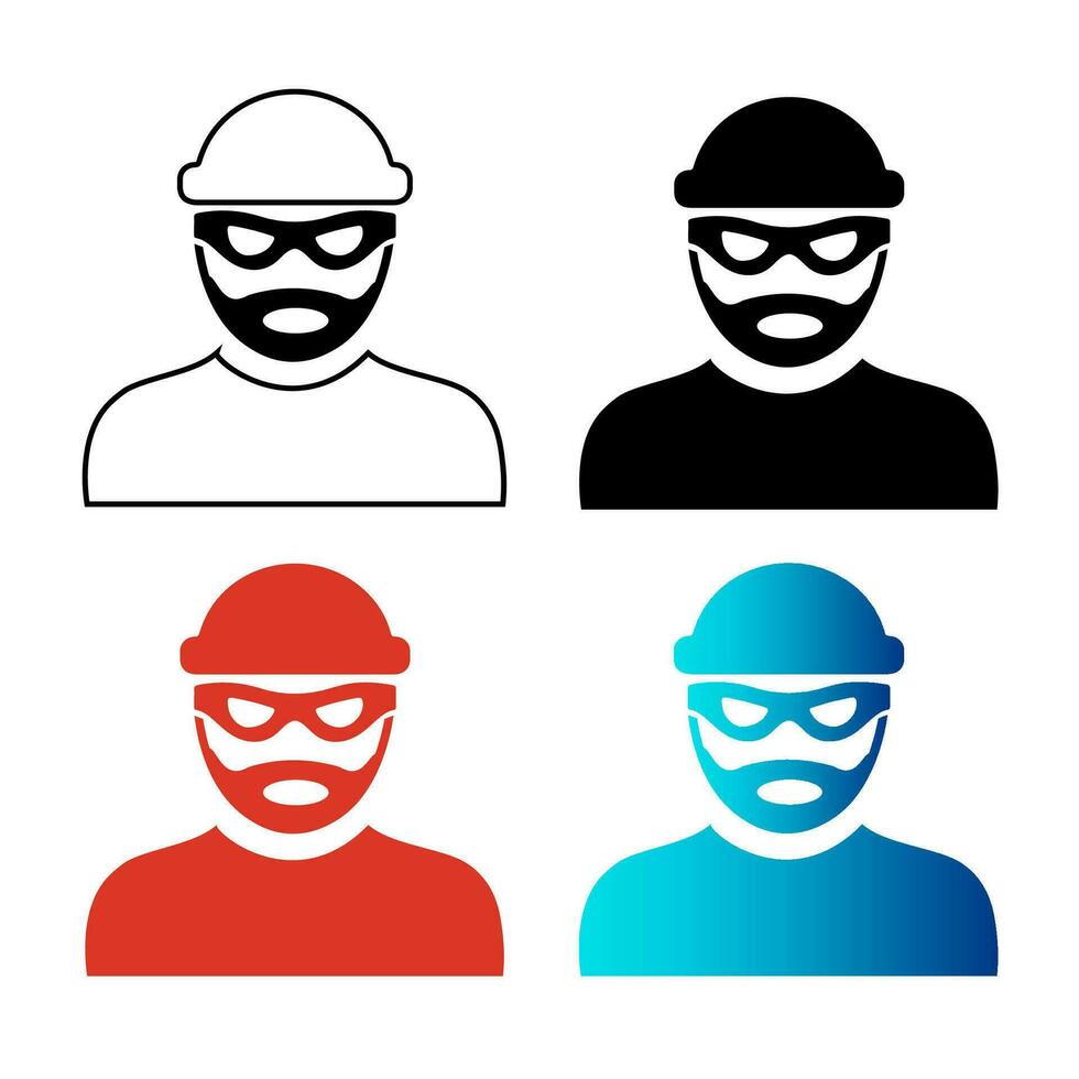 Abstract Thief Silhouette Illustration vector