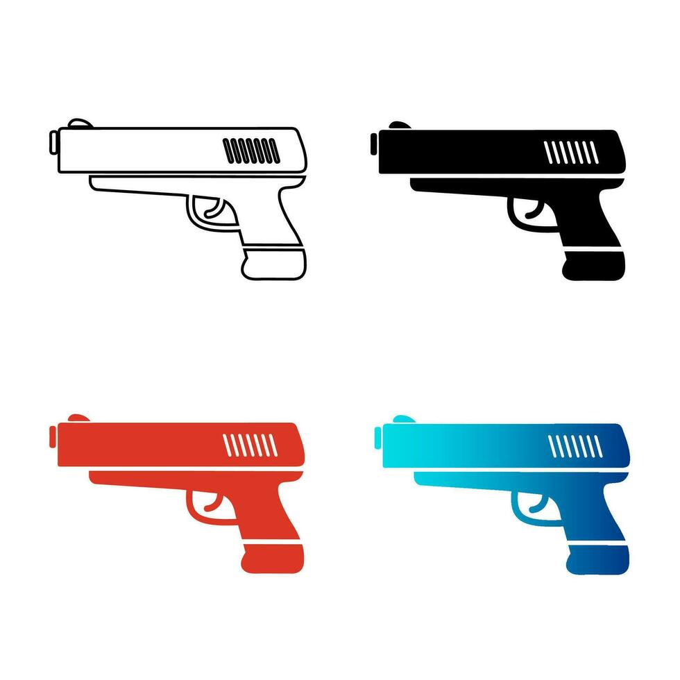 resumen arma pistola silueta ilustración vector