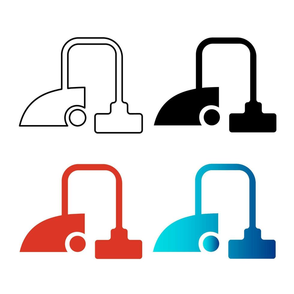 Abstract Vacuum Cleaner Silhouette Illustration vector